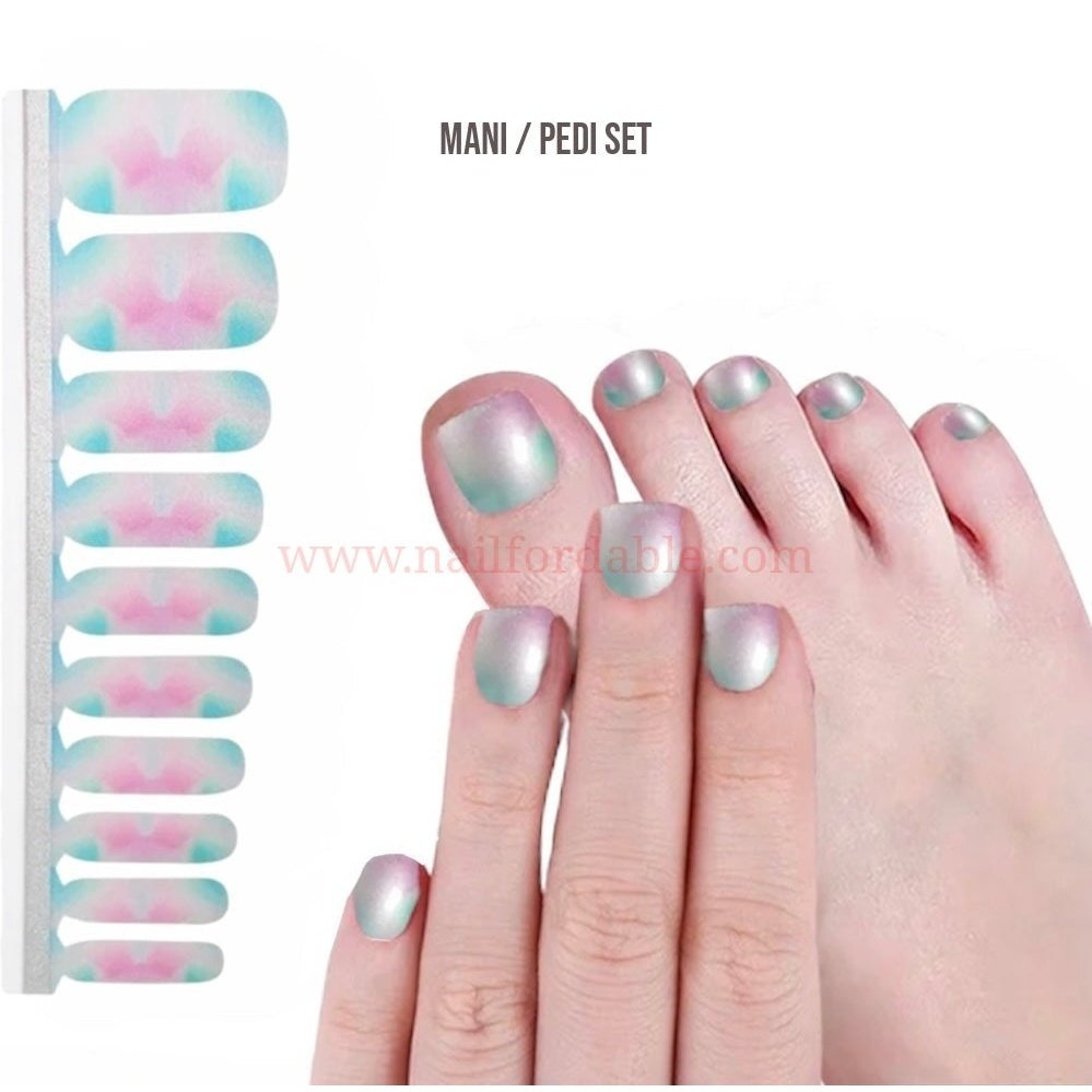 Pastel shades | Nail Wraps | Nail Stickers | Nail Strips | Gel Nails | Nail Polish Wraps - Nailfordable