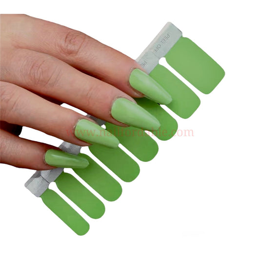 Light Green solid | Nail Wraps | Nail Stickers | Nail Strips | Gel Nails | Nail Polish Wraps - Nailfordable