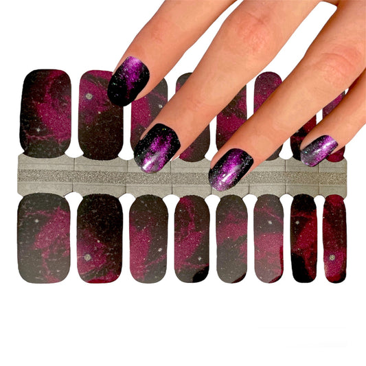 Pink storm | Nail Wraps | Nail Stickers | Nail Strips | Gel Nails | Nail Polish Wraps - Nailfordable
