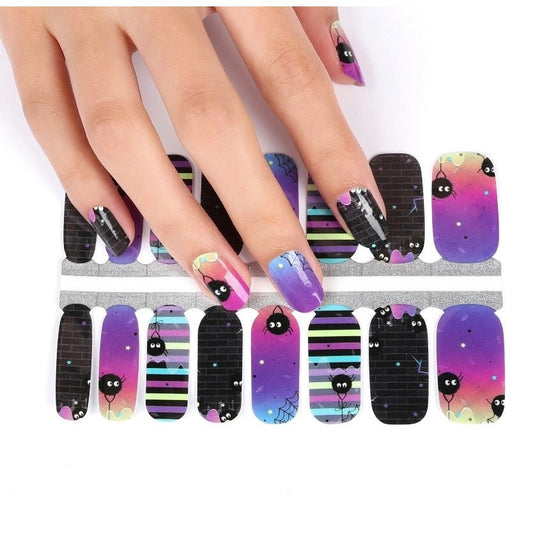 Halloween spiders | Nail Wraps | Nail Stickers | Nail Strips | Gel Nails | Nail Polish Wraps - Nailfordable