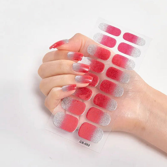 Hot Red gradient | Nail Wraps | Nail Stickers | Nail Strips | Gel Nails | Nail Polish Wraps - Nailfordable
