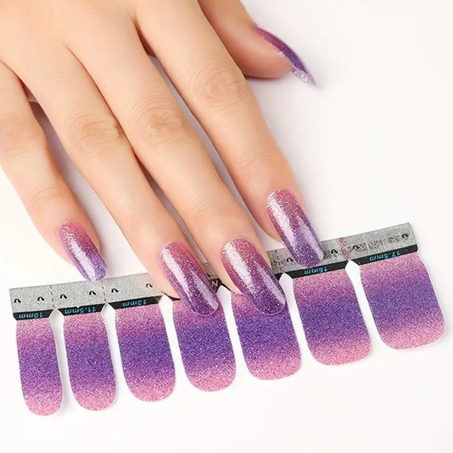 Fading Purple to Pink | Nail Wraps | Nail Stickers | Nail Strips | Gel Nails | Nail Polish Wraps - Nailfordable