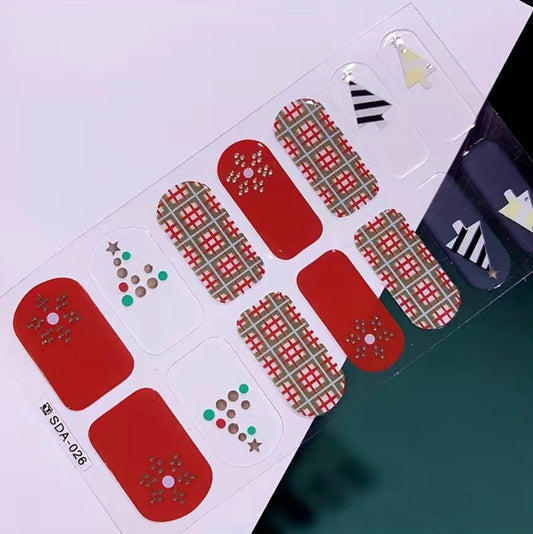 Christmas lights | Nail Wraps | Nail Stickers | Nail Strips | Gel Nails | Nail Polish Wraps - Nailfordable
