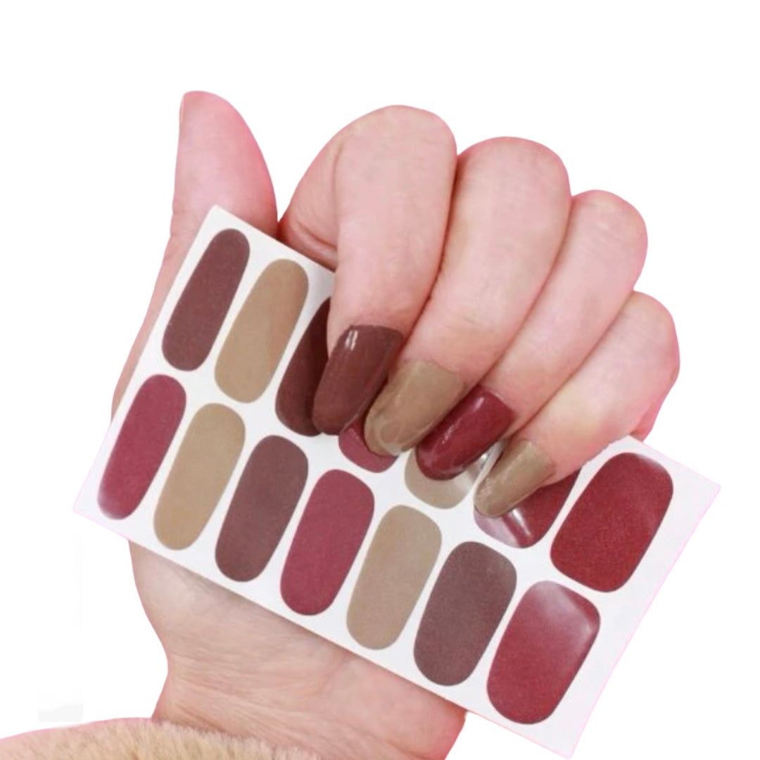 Autumn solids | Nail Wraps | Nail Stickers | Nail Strips | Gel Nails | Nail Polish Wraps - Nailfordable