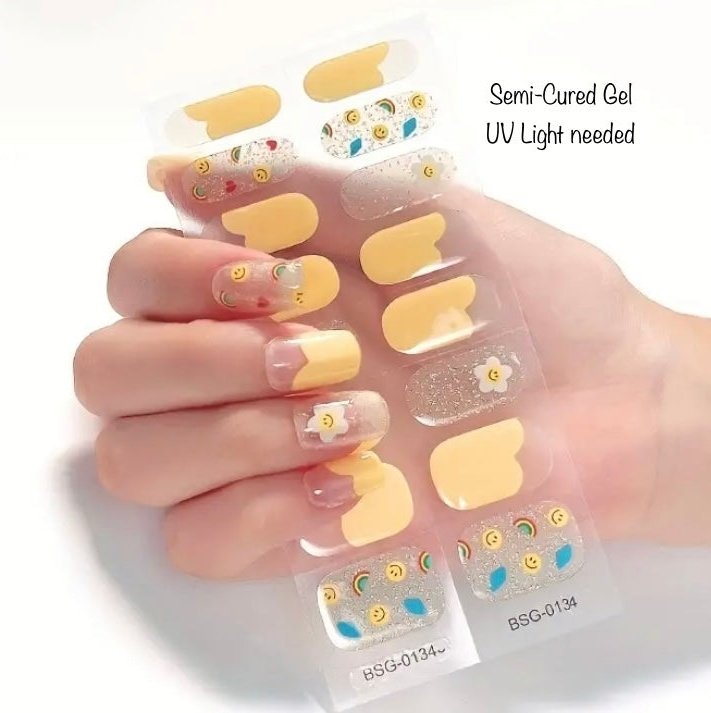Smily faces | Nail Wraps | Nail Stickers | Nail Strips | Gel Nails | Nail Polish Wraps - Nailfordable