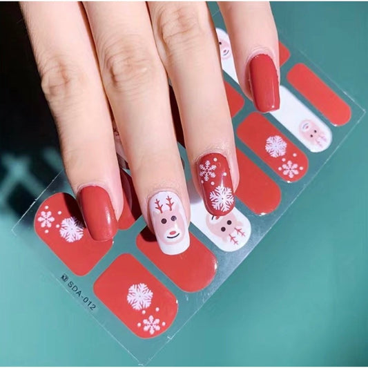 Blitzen Reindeer | Nail Wraps | Nail Stickers | Nail Strips | Gel Nails | Nail Polish Wraps - Nailfordable