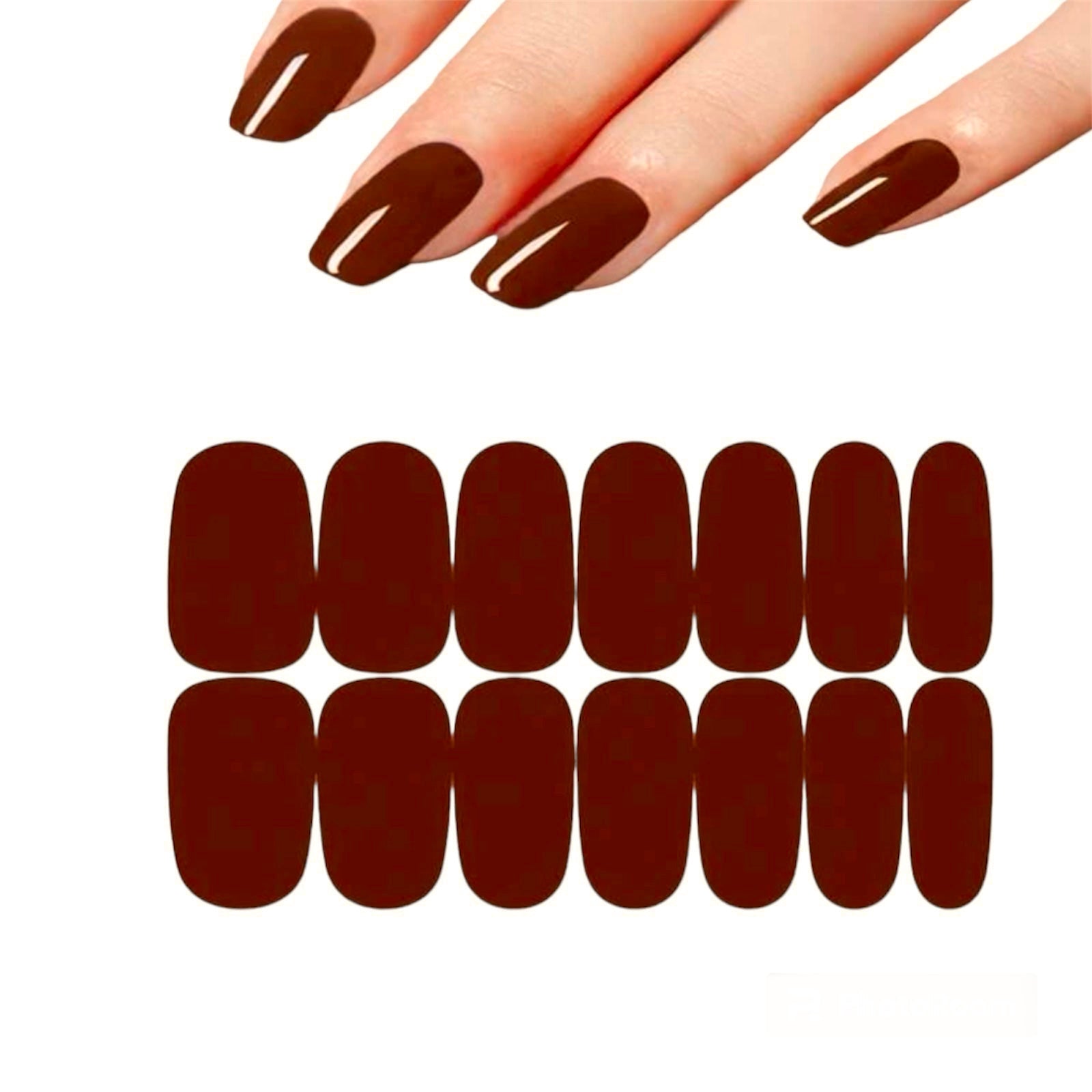 Brown chocolate | Nail Wraps | Nail Stickers | Nail Strips | Gel Nails | Nail Polish Wraps - Nailfordable