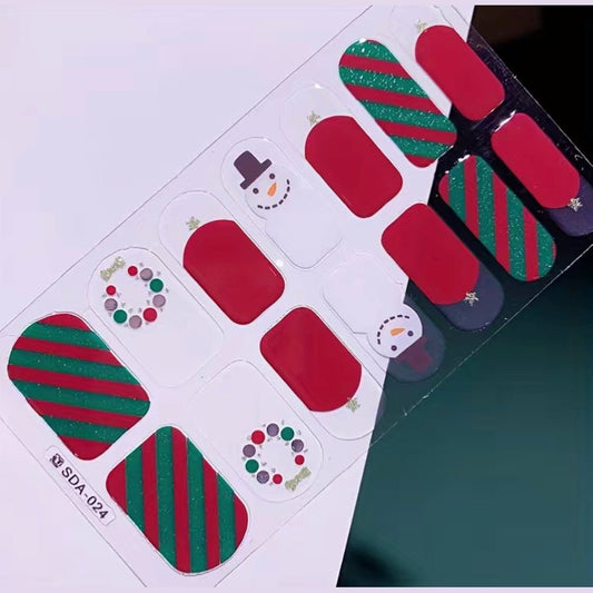 Christmas wreath | Nail Wraps | Nail Stickers | Nail Strips | Gel Nails | Nail Polish Wraps - Nailfordable