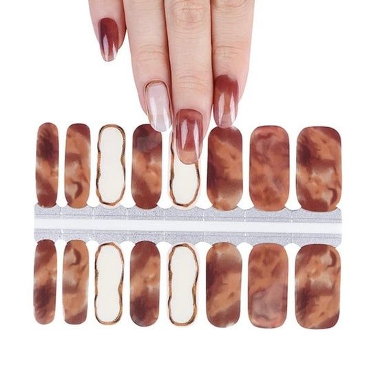 Brown Granite | Nail Wraps | Nail Stickers | Nail Strips | Gel Nails | Nail Polish Wraps - Nailfordable
