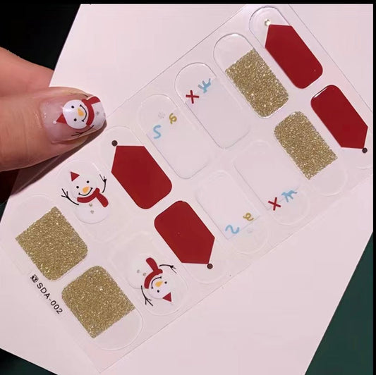 Frosty the snowman | Nail Wraps | Nail Stickers | Nail Strips | Gel Nails | Nail Polish Wraps - Nailfordable