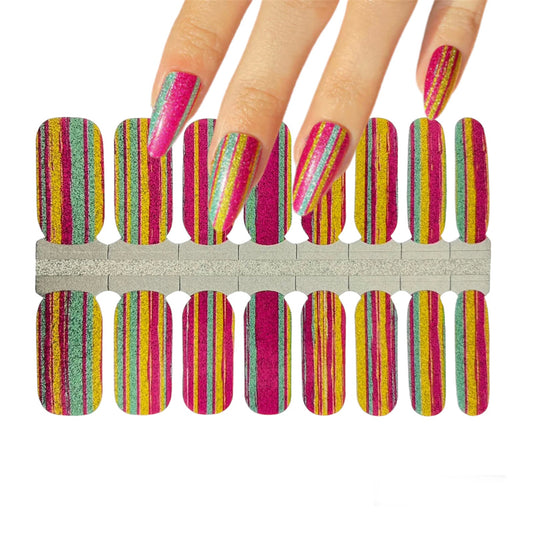 Waterfall of colors | Nail Wraps | Nail Stickers | Nail Strips | Gel Nails | Nail Polish Wraps - Nailfordable