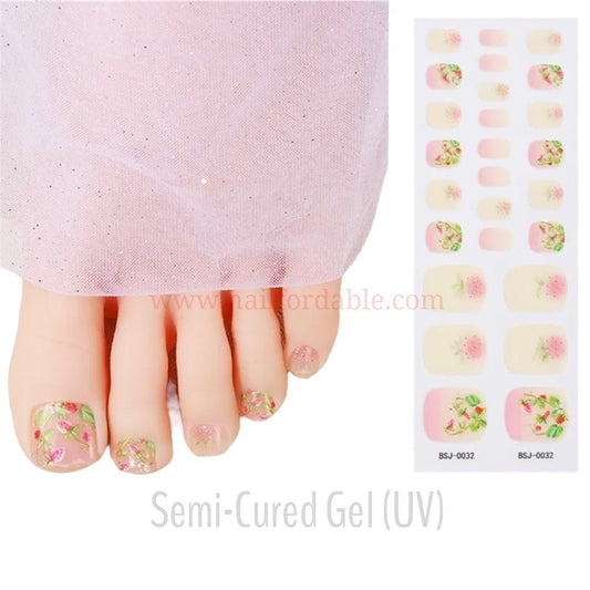 Beautiful garden - Semi-Cured Gel Wraps UV | Nail Wraps | Nail Stickers | Nail Strips | Gel Nails | Nail Polish Wraps - Nailfordable
