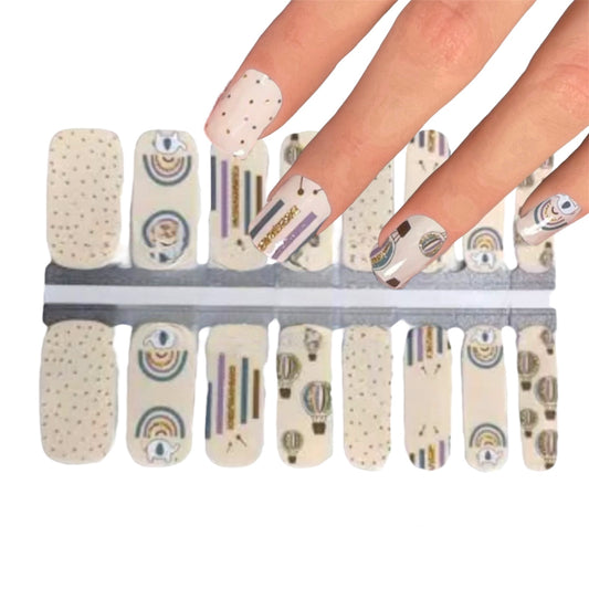Elephans and Rainbows | Nail Wraps | Nail Stickers | Nail Strips | Gel Nails | Nail Polish Wraps - Nailfordable