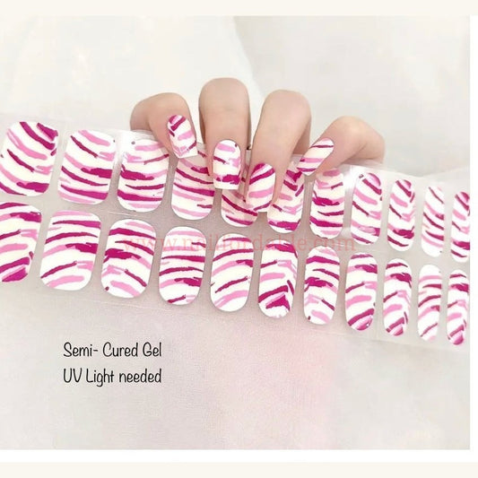 Pink zebra | Nail Wraps | Nail Stickers | Nail Strips | Gel Nails | Nail Polish Wraps - Nailfordable