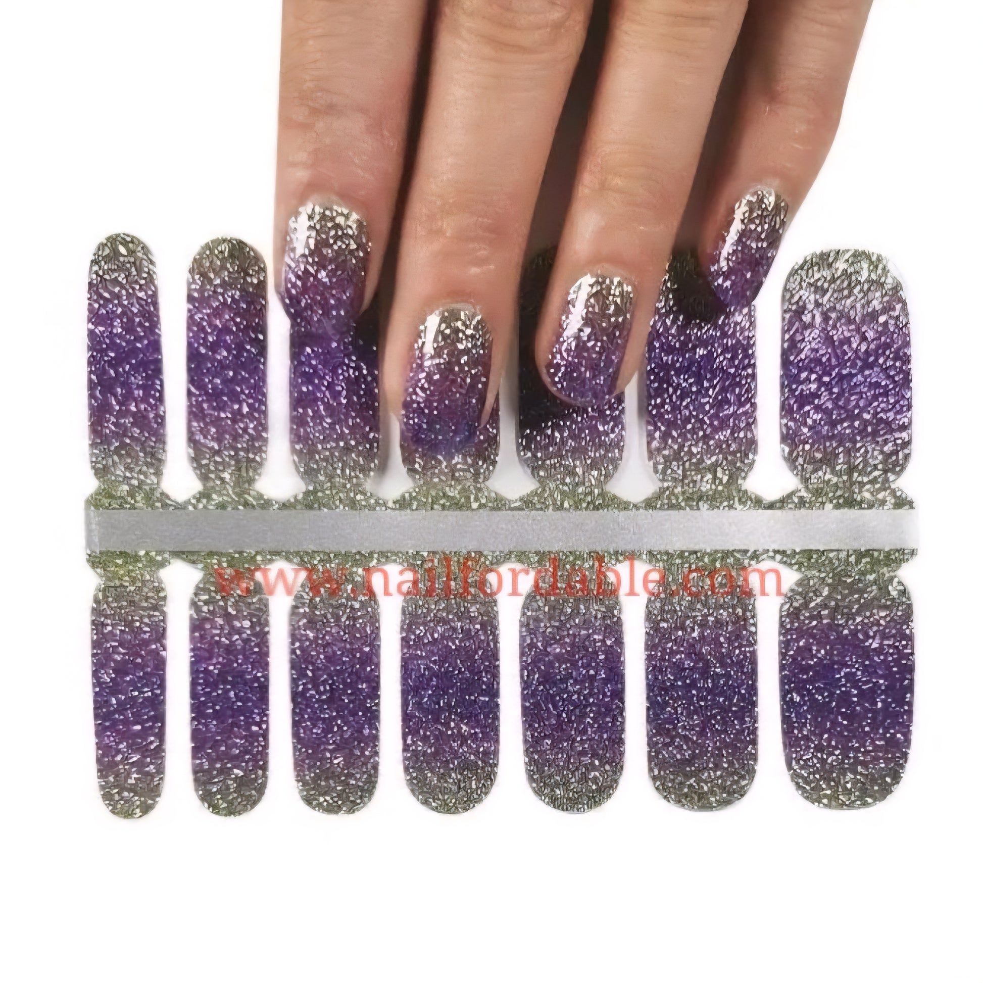 Green to purple | Nail Wraps | Nail Stickers | Nail Strips | Gel Nails | Nail Polish Wraps - Nailfordable