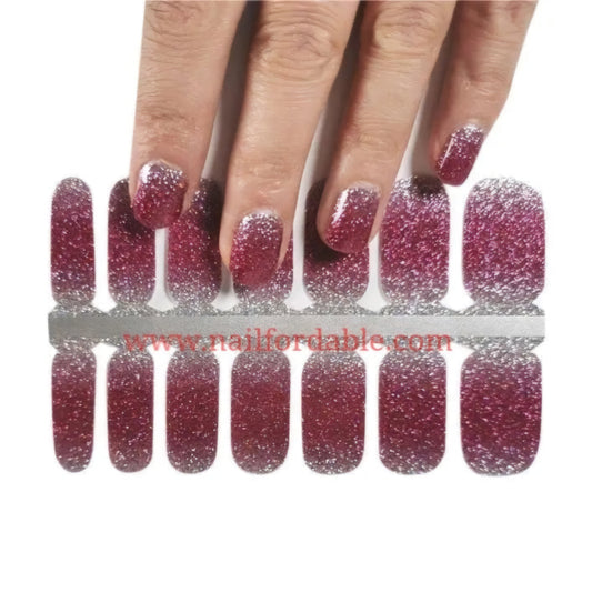 Jazzberry gradient | Nail Wraps | Nail Stickers | Nail Strips | Gel Nails | Nail Polish Wraps - Nailfordable