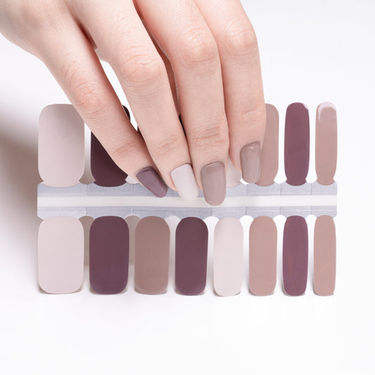 Brown to Nude colors | Nail Wraps | Nail Stickers | Nail Strips | Gel Nails | Nail Polish Wraps - Nailfordable
