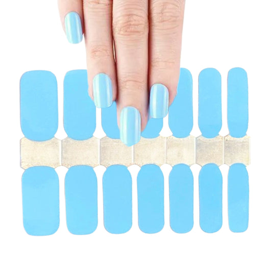 Light Blue | Nail Wraps | Nail Stickers | Nail Strips | Gel Nails | Nail Polish Wraps - Nailfordable