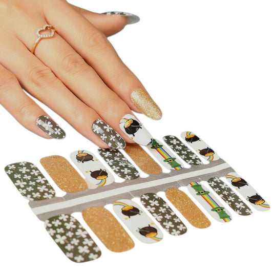 Pot of gold at the end of the rainbow | Nail Wraps | Nail Stickers | Nail Strips | Gel Nails | Nail Polish Wraps - Nailfordable