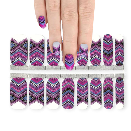 Chevron Lace | Nail Wraps | Nail Stickers | Nail Strips | Gel Nails | Nail Polish Wraps - Nailfordable