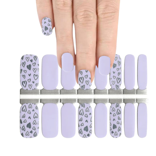 Hearts drawing | Nail Wraps | Nail Stickers | Nail Strips | Gel Nails | Nail Polish Wraps - Nailfordable