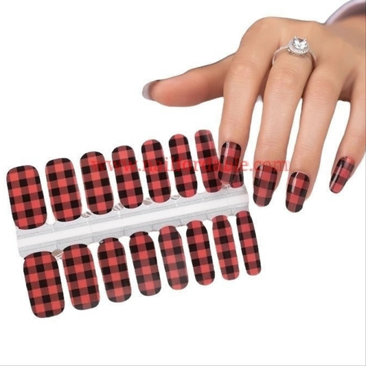 Buffalo plaid | Nail Wraps | Nail Stickers | Nail Strips | Gel Nails | Nail Polish Wraps - Nailfordable