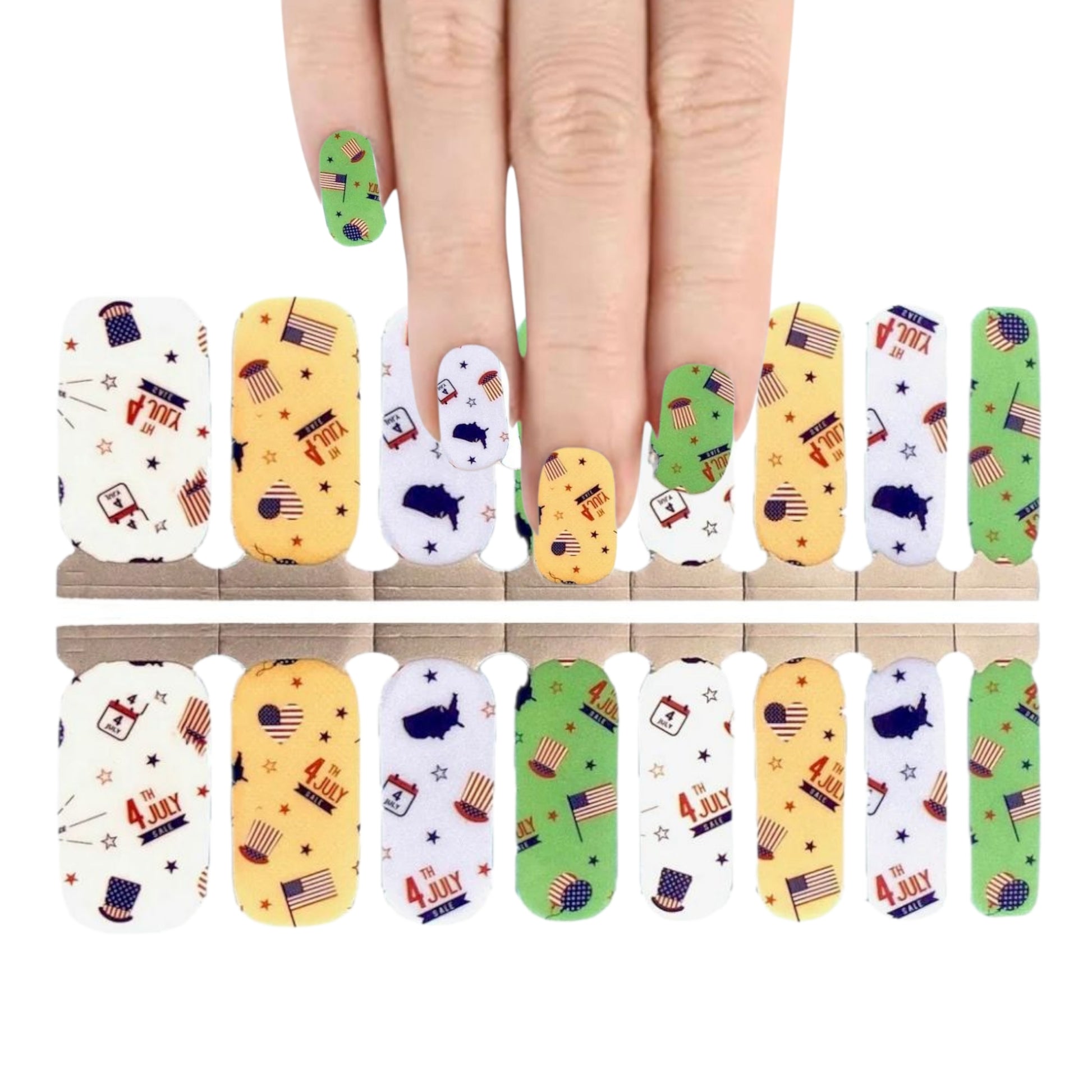 4th of July | Nail Wraps | Nail Stickers | Nail Strips | Gel Nails | Nail Polish Wraps - Nailfordable