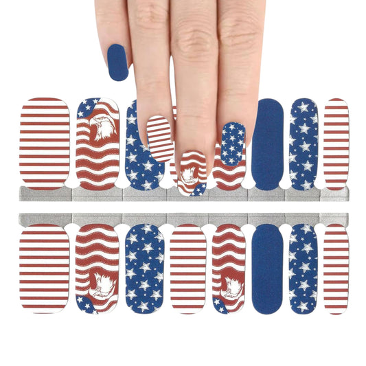 Patriotic day | Nail Wraps | Nail Stickers | Nail Strips | Gel Nails | Nail Polish Wraps - Nailfordable