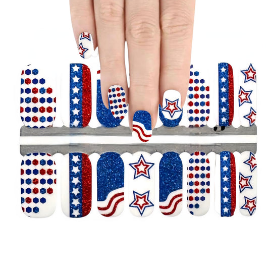 4th of July Celebration | Nail Wraps | Nail Stickers | Nail Strips | Gel Nails | Nail Polish Wraps - Nailfordable