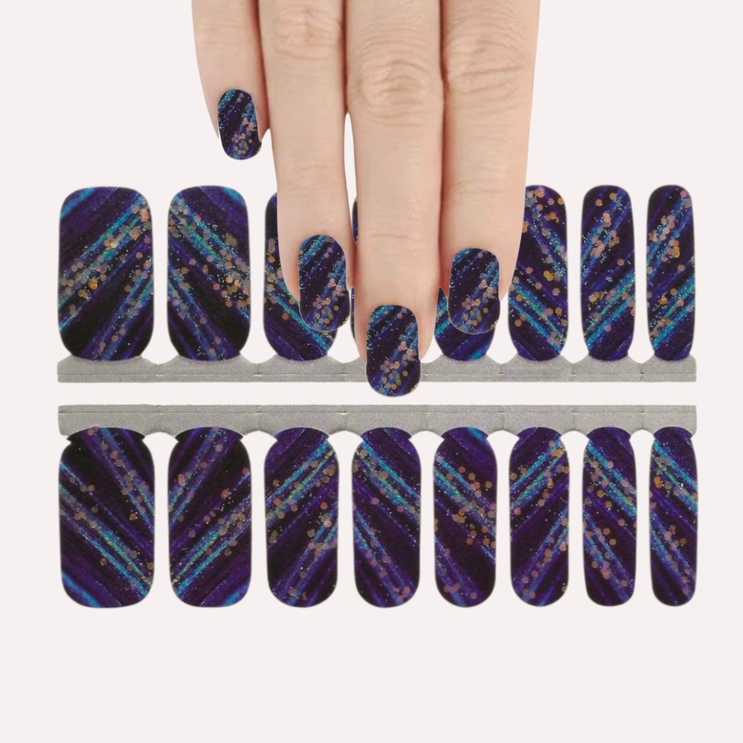 Lights and Sparkles | Nail Wraps | Nail Stickers | Nail Strips | Gel Nails | Nail Polish Wraps - Nailfordable