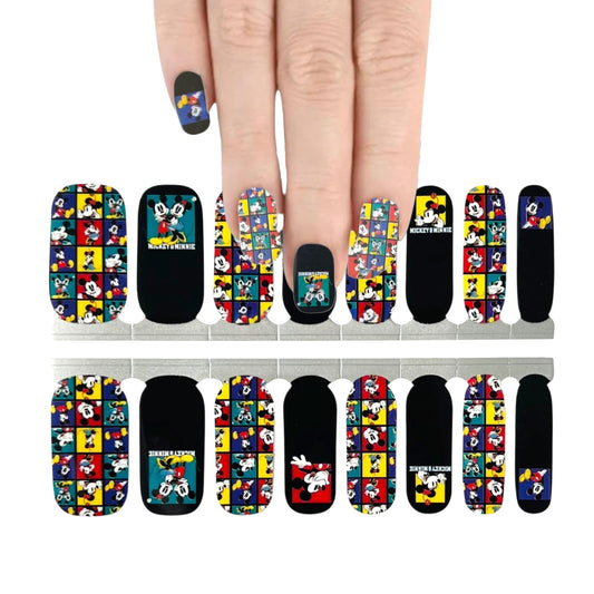 Disney - Mickey mouse portraits | Nail Wraps | Nail Stickers | Nail Strips | Gel Nails | Nail Polish Wraps - Nailfordable