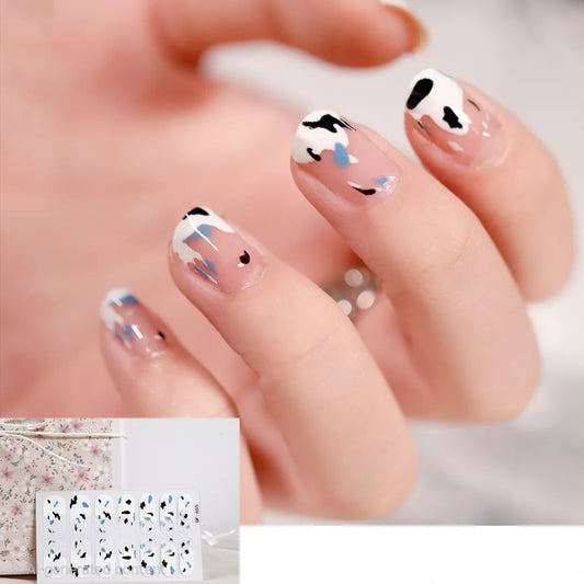 French Cow Tips | Nail Wraps | Nail Stickers | Nail Strips | Gel Nails | Nail Polish Wraps - Nailfordable