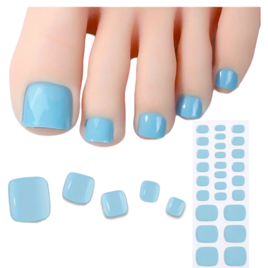 Light Blue - Semi-Cured Gel Wraps UV | Nail Wraps | Nail Stickers | Nail Strips | Gel Nails | Nail Polish Wraps - Nailfordable