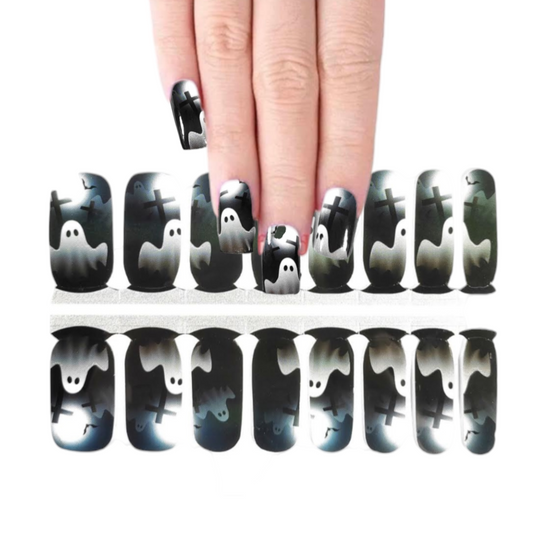 Ghosts in the night | Nail Wraps | Nail Stickers | Nail Strips | Gel Nails | Nail Polish Wraps - Nailfordable