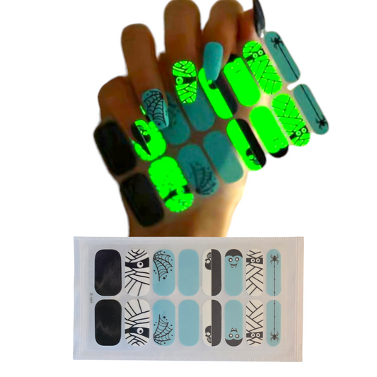 Halloween Mummies | Nail Wraps | Nail Stickers | Nail Strips | Gel Nails | Nail Polish Wraps - Nailfordable