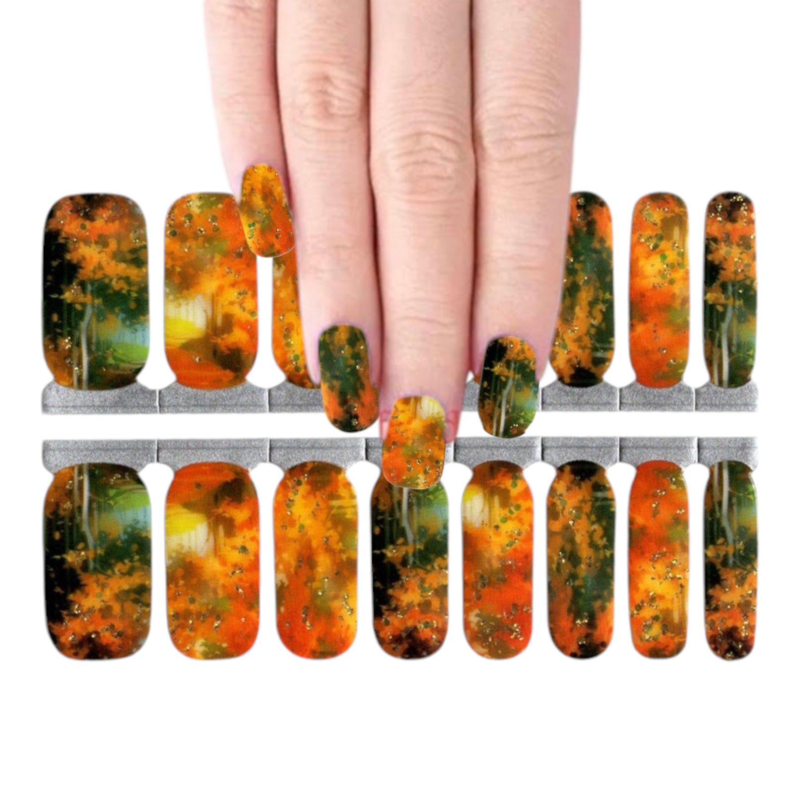 Autumn on fire | Nail Wraps | Nail Stickers | Nail Strips | Gel Nails | Nail Polish Wraps - Nailfordable