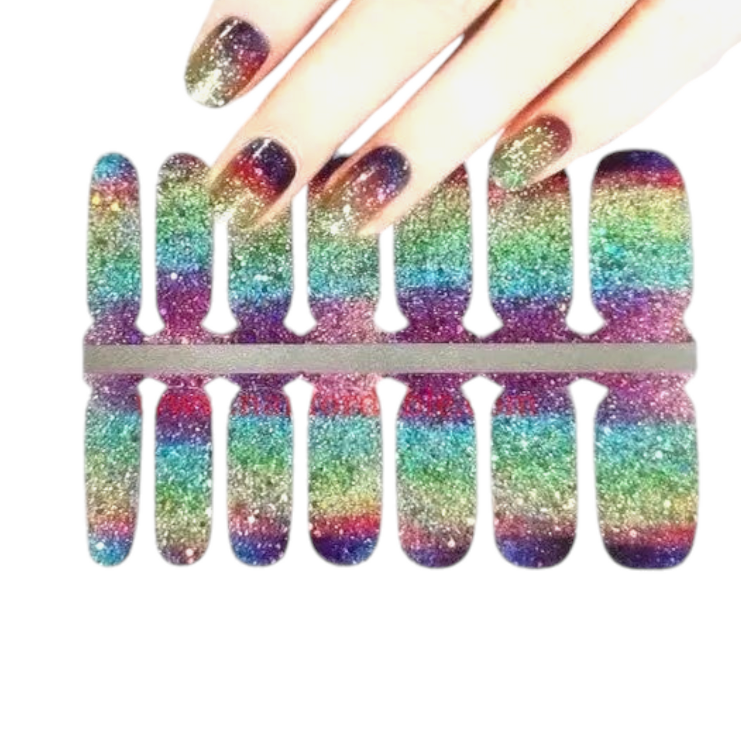 Gradient Rainbow | Nail Wraps | Nail Stickers | Nail Strips | Gel Nails | Nail Polish Wraps - Nailfordable