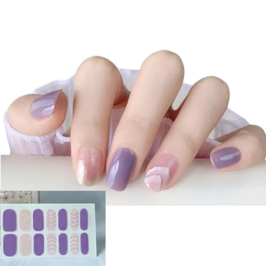 Purple waves | Nail Wraps | Nail Stickers | Nail Strips | Gel Nails | Nail Polish Wraps - Nailfordable