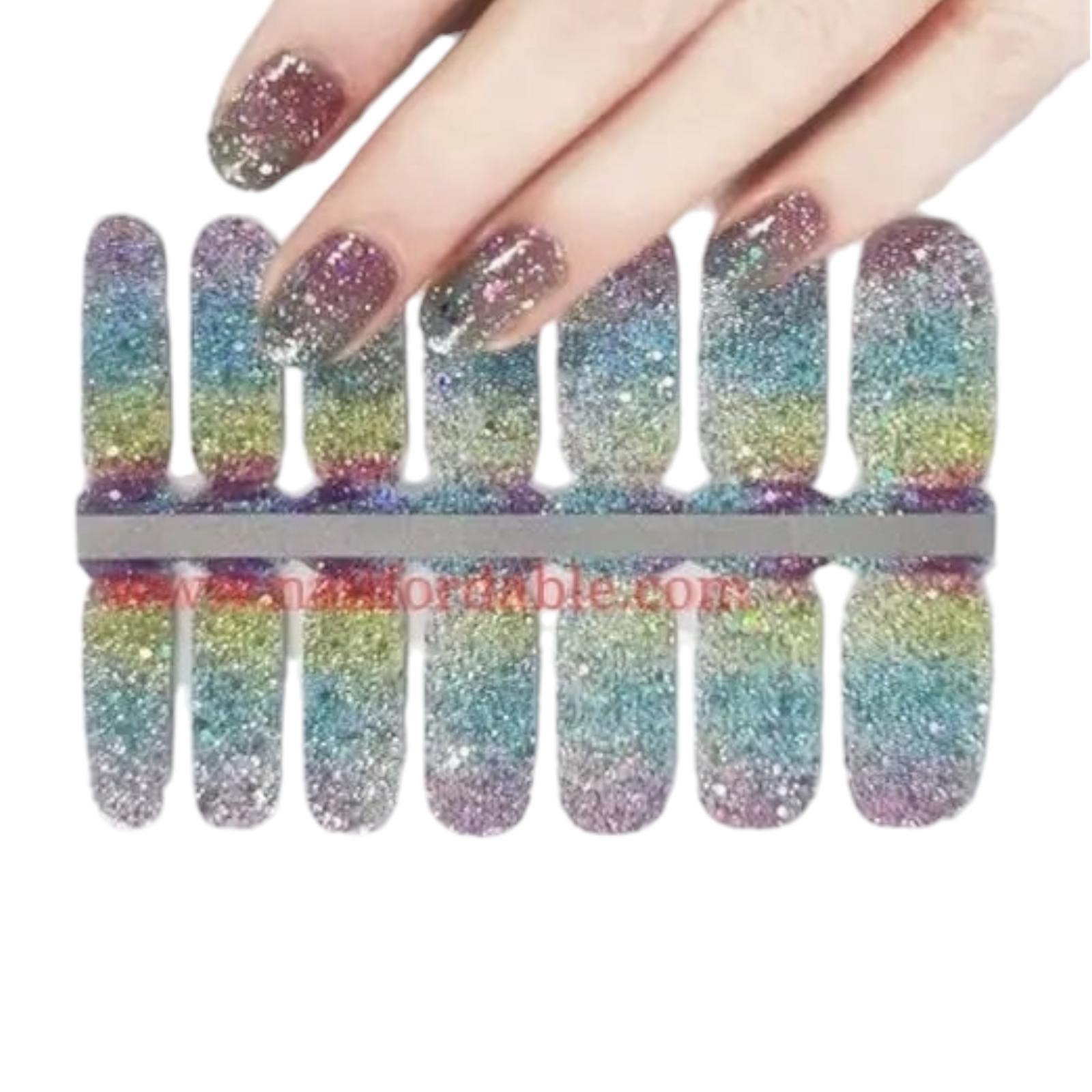 Gradient rainbow | Nail Wraps | Nail Stickers | Nail Strips | Gel Nails | Nail Polish Wraps - Nailfordable