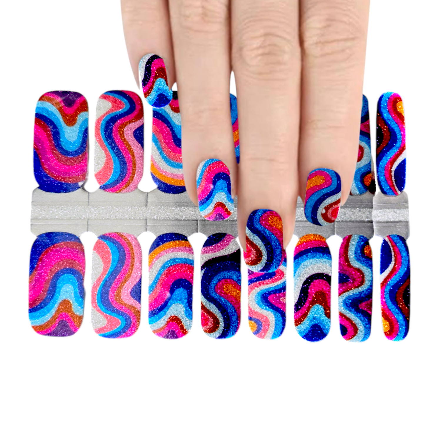 Groovyland | Nail Wraps | Nail Stickers | Nail Strips | Gel Nails | Nail Polish Wraps - Nailfordable