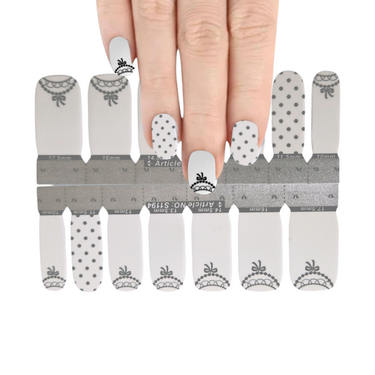 White Dress | Nail Wraps | Nail Stickers | Nail Strips | Gel Nails | Nail Polish Wraps - Nailfordable