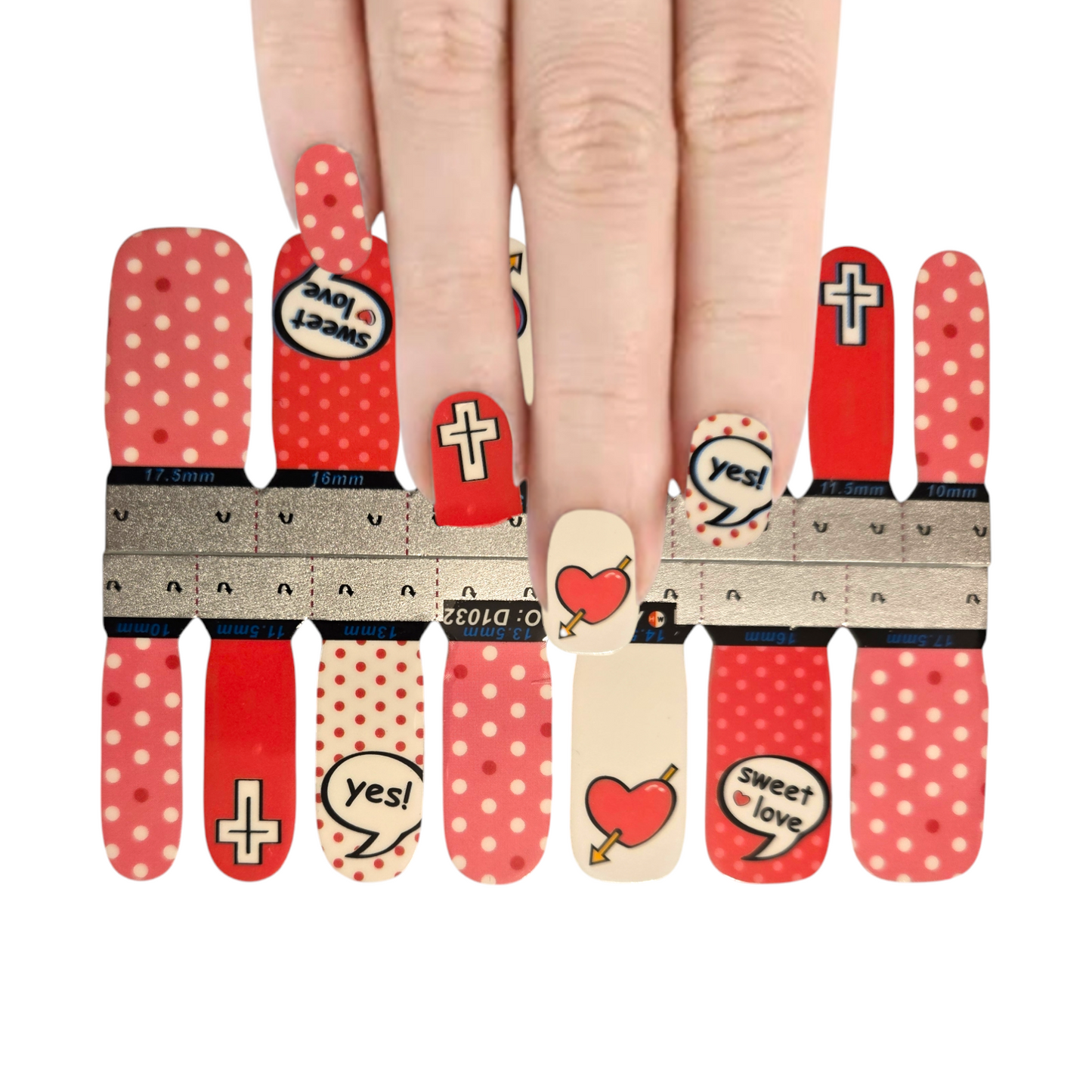 Yes! Sweet love | Nail Wraps | Nail Stickers | Nail Strips | Gel Nails | Nail Polish Wraps - Nailfordable