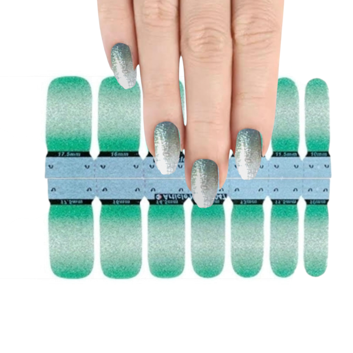 Light green Gradient | Nail Wraps | Nail Stickers | Nail Strips | Gel Nails | Nail Polish Wraps - Nailfordable