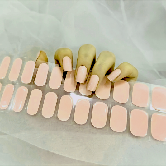 Creamy Pink - Cured Gel Wraps Air Dry/Non UV | Nail Wraps | Nail Stickers | Nail Strips | Gel Nails | Nail Polish Wraps - Nailfordable