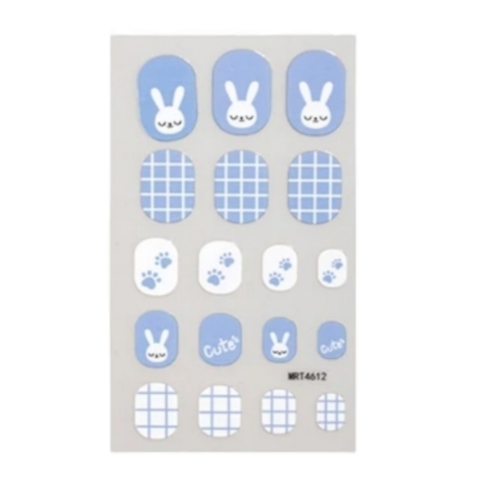 White bunny | Nail Wraps | Nail Stickers | Nail Strips | Gel Nails | Nail Polish Wraps - Nailfordable