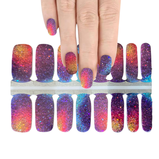 Colors of the Night | Nail Wraps | Nail Stickers | Nail Strips | Gel Nails | Nail Polish Wraps - Nailfordable