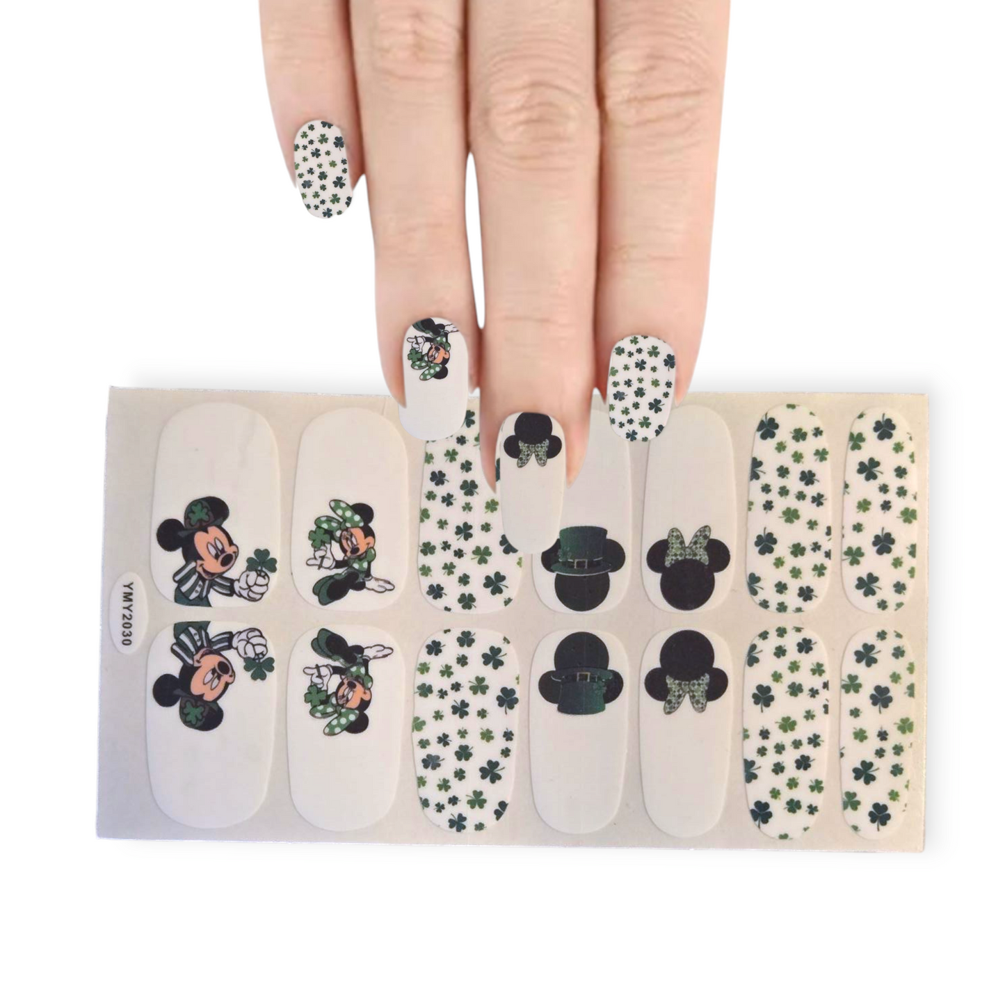 Lucky Minnie and Mickey | Nail Wraps | Nail Stickers | Nail Strips | Gel Nails | Nail Polish Wraps - Nailfordable