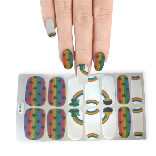 Irish Rainbow | Nail Wraps | Nail Stickers | Nail Strips | Gel Nails | Nail Polish Wraps - Nailfordable