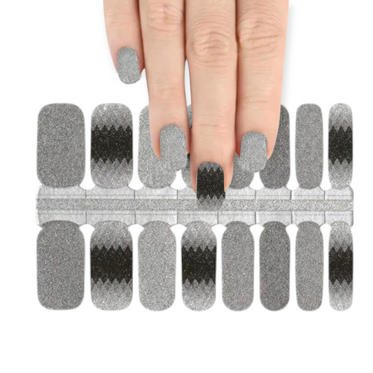 Black Rhombuses | Nail Wraps | Nail Stickers | Nail Strips | Gel Nails | Nail Polish Wraps - Nailfordable
