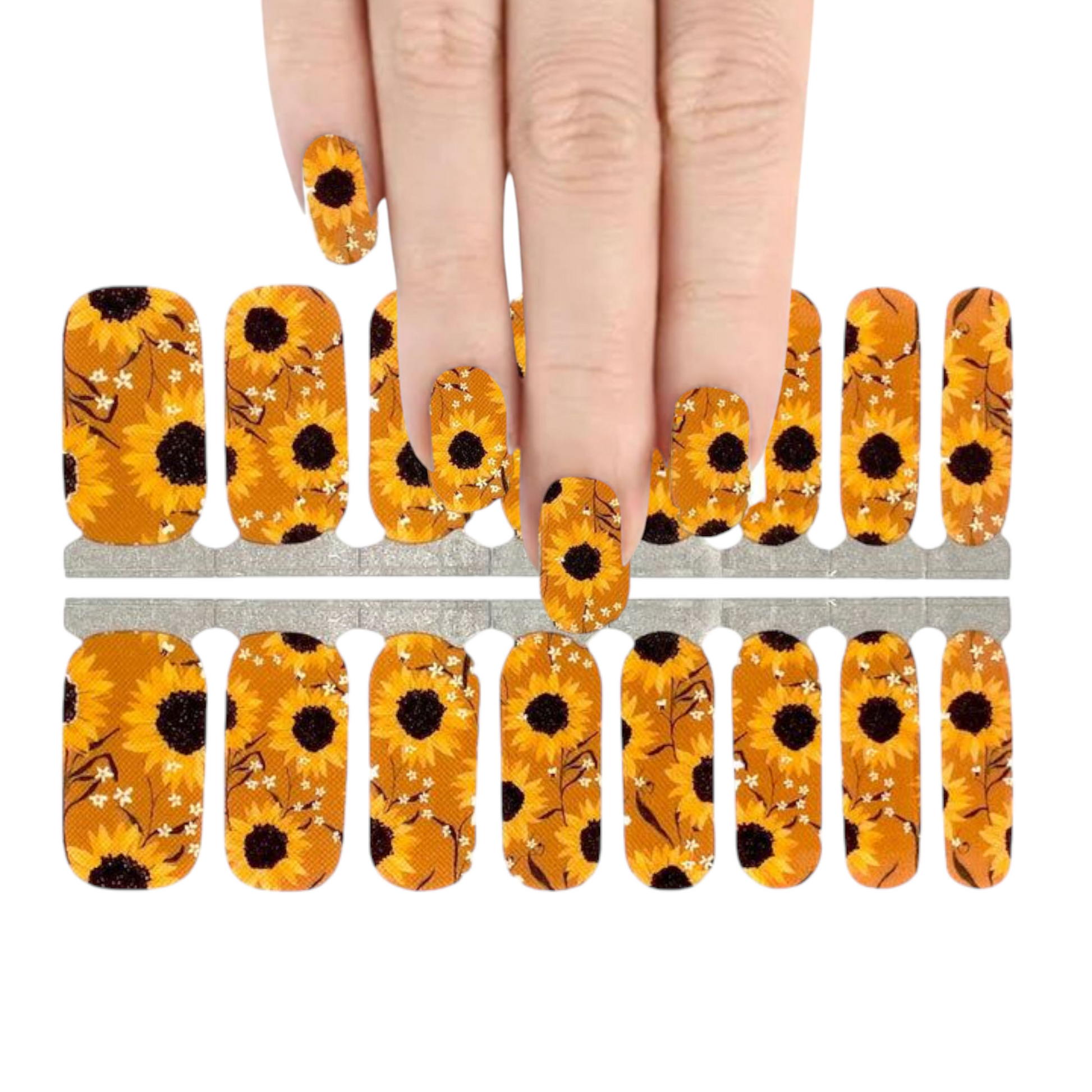 Sunflowers world | Nail Wraps | Nail Stickers | Nail Strips | Gel Nails | Nail Polish Wraps - Nailfordable